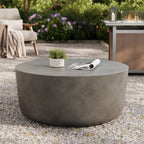 WONDERWALL 'Une Collection' Brion Round Indoor-Outdoor Concrete Coffee Table by Modway
