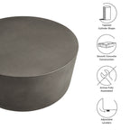 WONDERWALL 'Une Collection' Brion Round Indoor-Outdoor Concrete Coffee Table by Modway