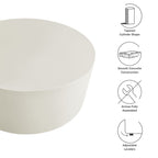 WONDERWALL 'Une Collection' Brion Round Indoor-Outdoor Concrete Coffee Table by Modway
