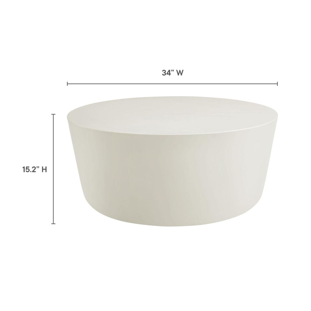 WONDERWALL 'Une Collection' Brion Round Indoor-Outdoor Concrete Coffee Table by Modway