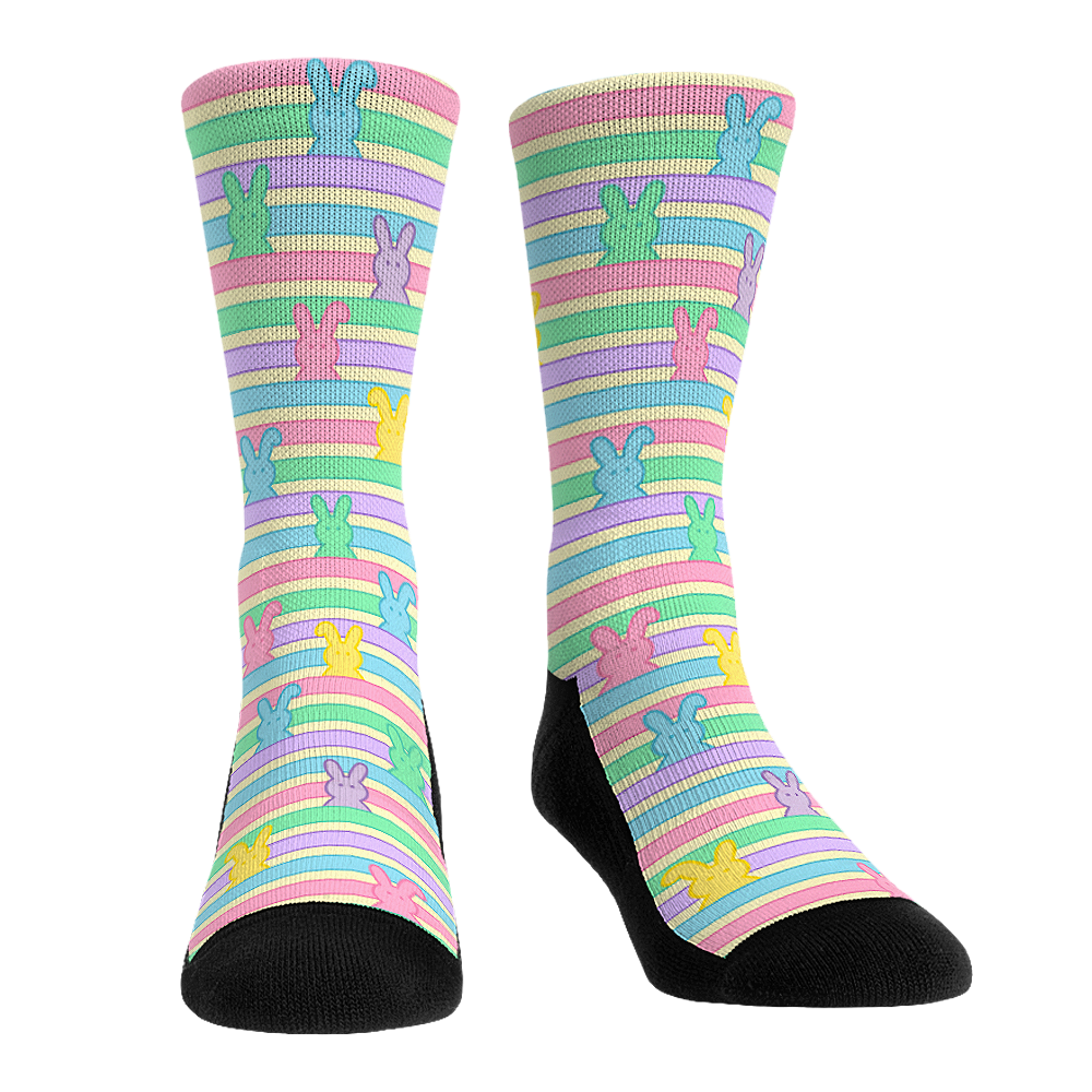Peek-a-Boo Easter Bunnies Crew Socks