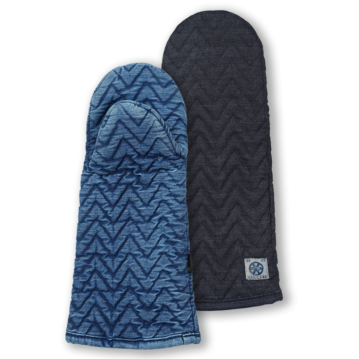WONDERWALL ‘La Sélection Joyce’ El Herringbone Large Denim Oven Mitt