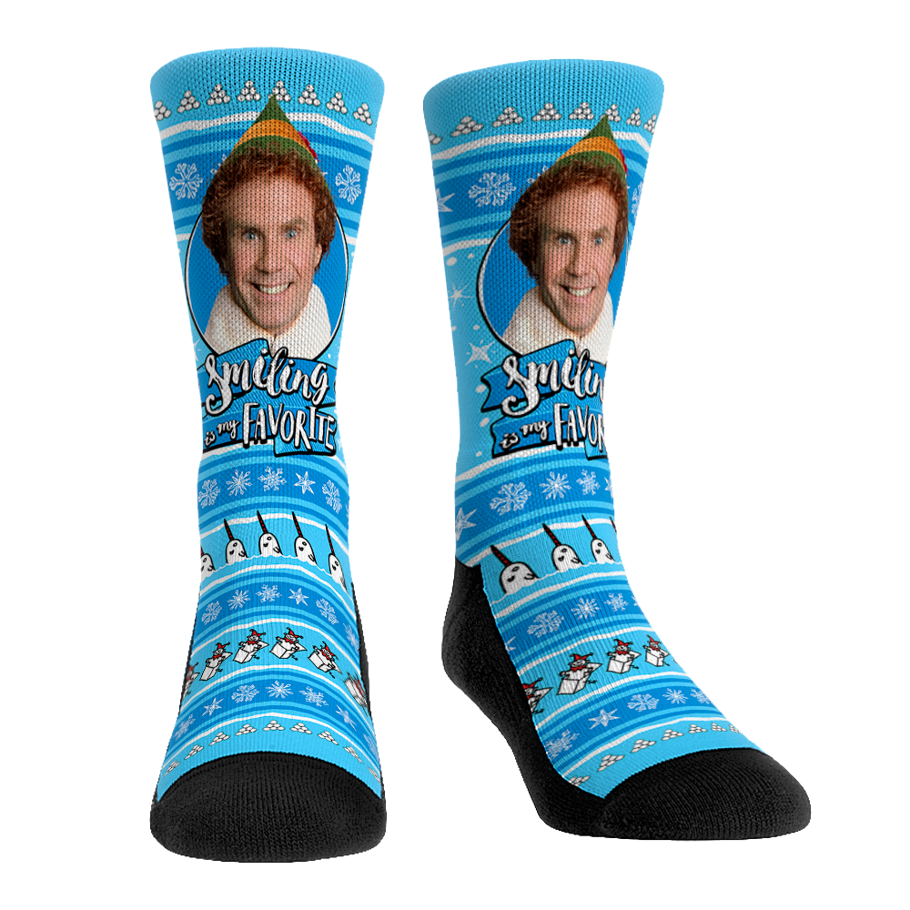 Elf - Smiling Is My Favorite Crew Socks