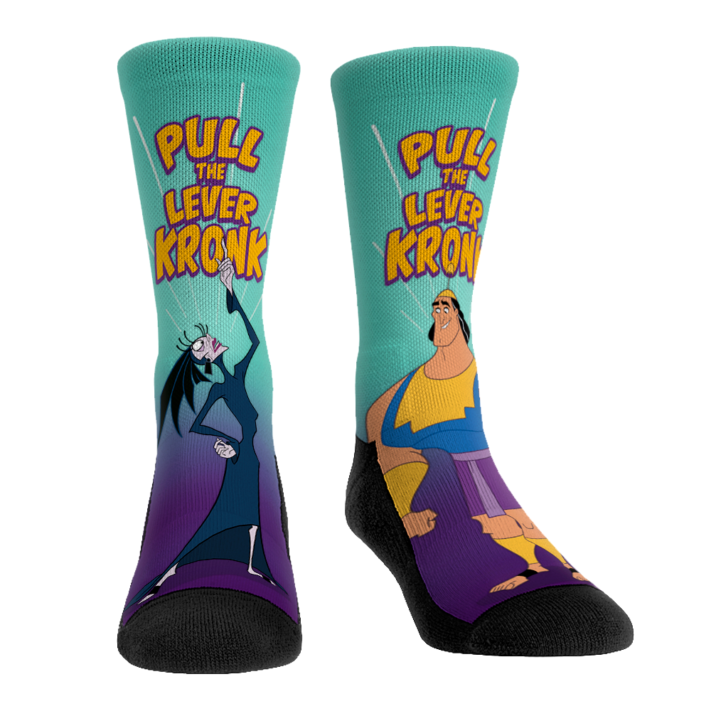 The Emperor's New Groove - Pull the Lever Kronk Crew Socks