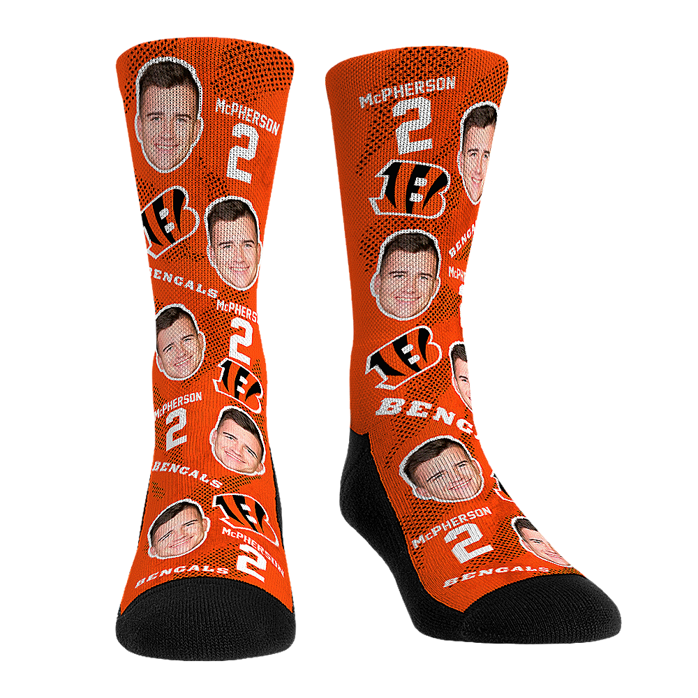 Evan McPherson - Cincinnati Bengals - Football Guy Crew Socks