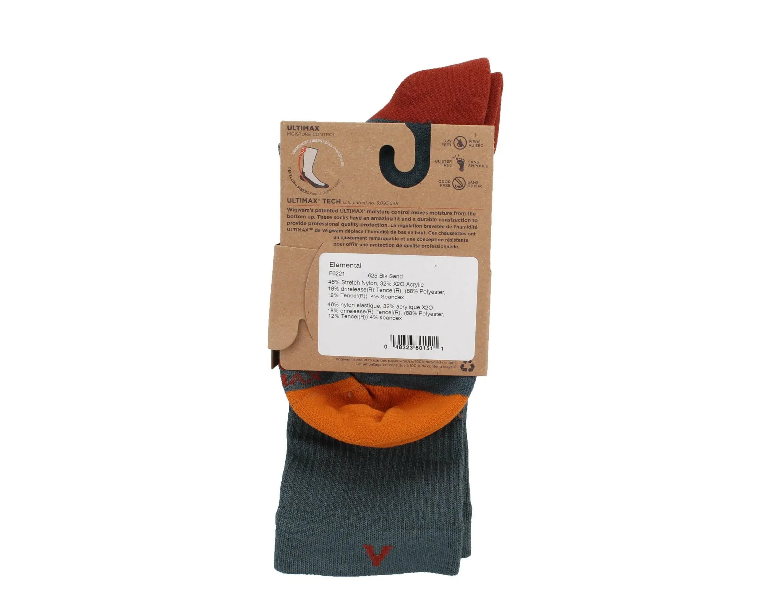 WigWam Elemental Crew Socks Black Sand