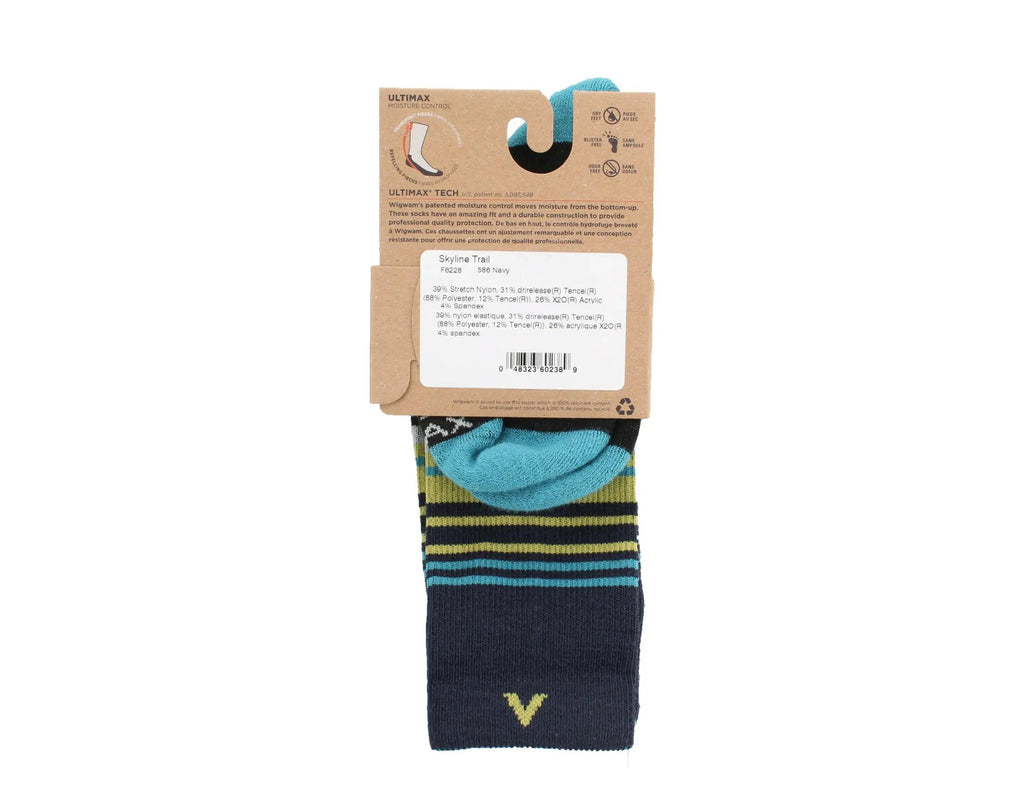 WigWam Skyline Trail Crew Socks Navy II