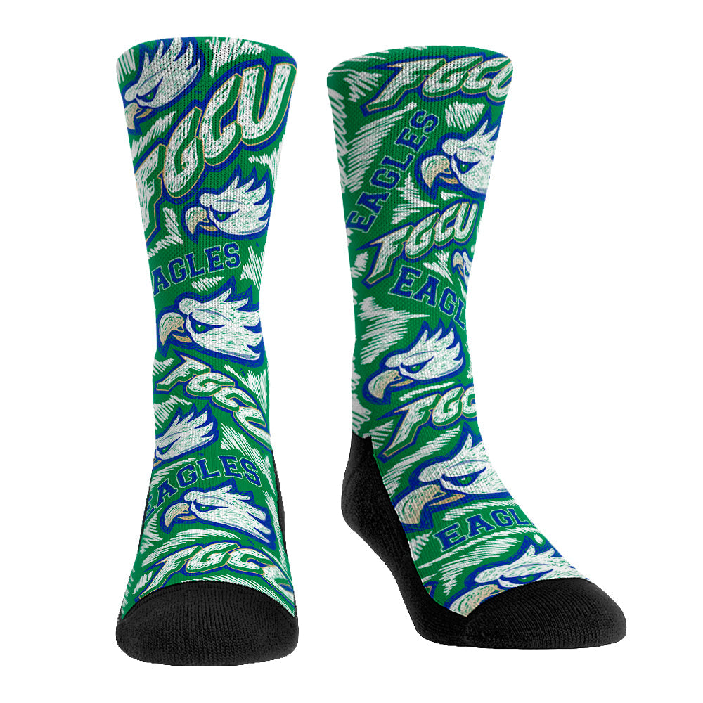 FGCU Eagles - Logo Sketch Crew Socks