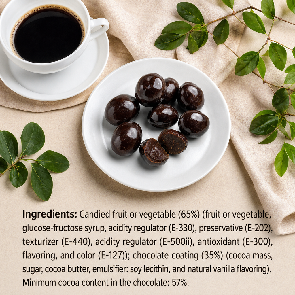 Andy Anand Vegan Belgian Dark Chocolate Figs - 24 Pc Gift Box, Premium 60% Cocoa Butter, Dairy - Free Gourmet Confection, Perfect for Birthday, Valentine’s &amp; Anniversary Gifts - Handcrafted in California