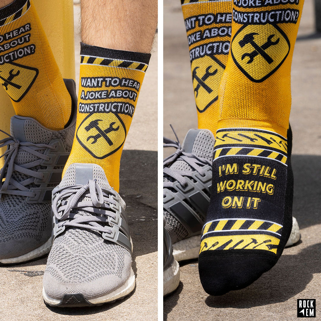 Dad Joke - Construction Crew Socks