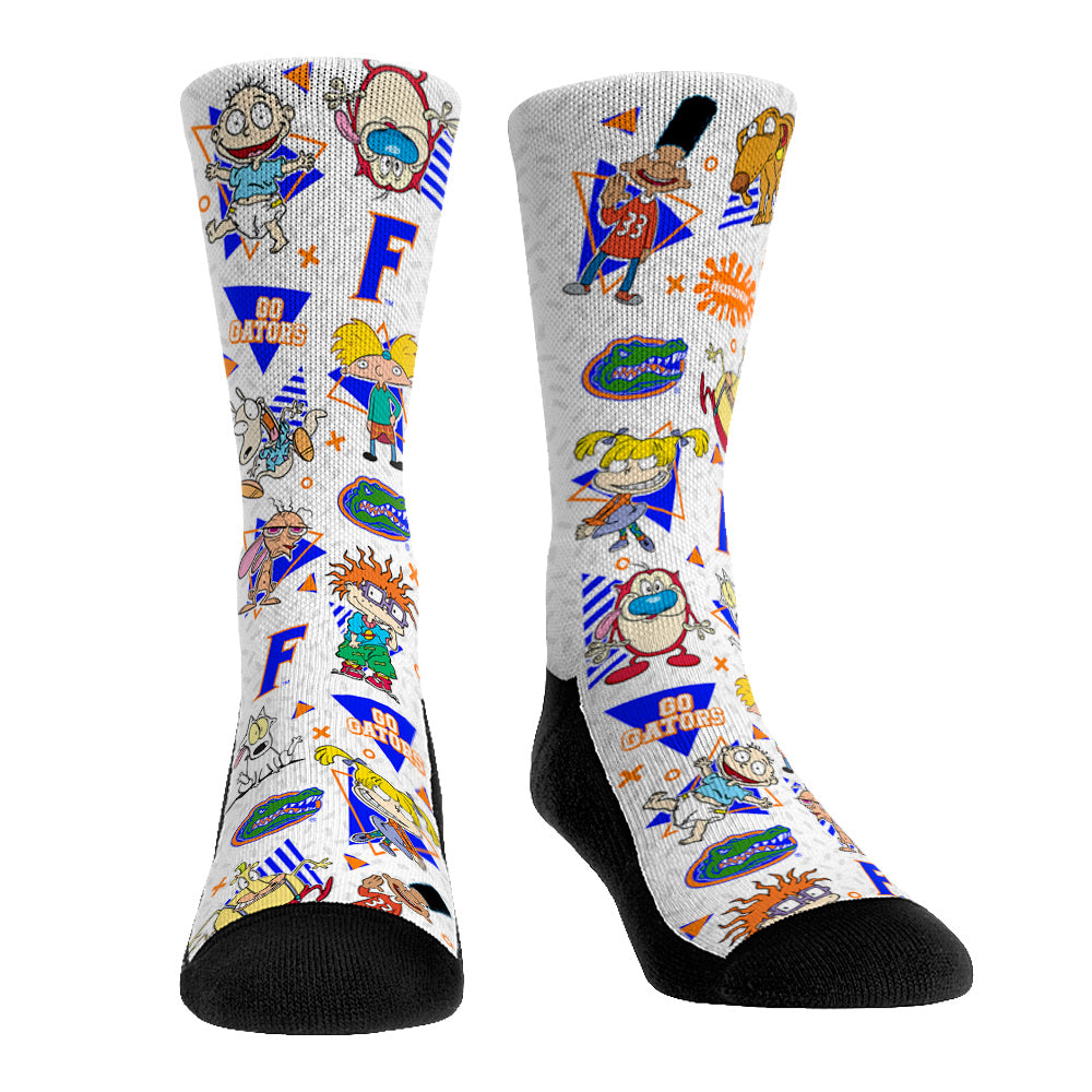 Florida Gators - 90s Nickelodeon Characters All-Over Crew Socks