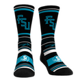 Florida State Seminoles - Turquoise Seminole Stripe Crew Socks