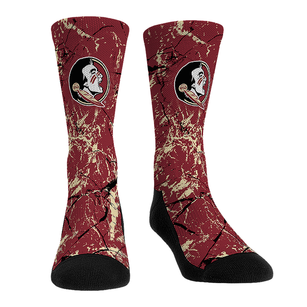 Florida State Seminoles - Cracked Marble Crew Socks