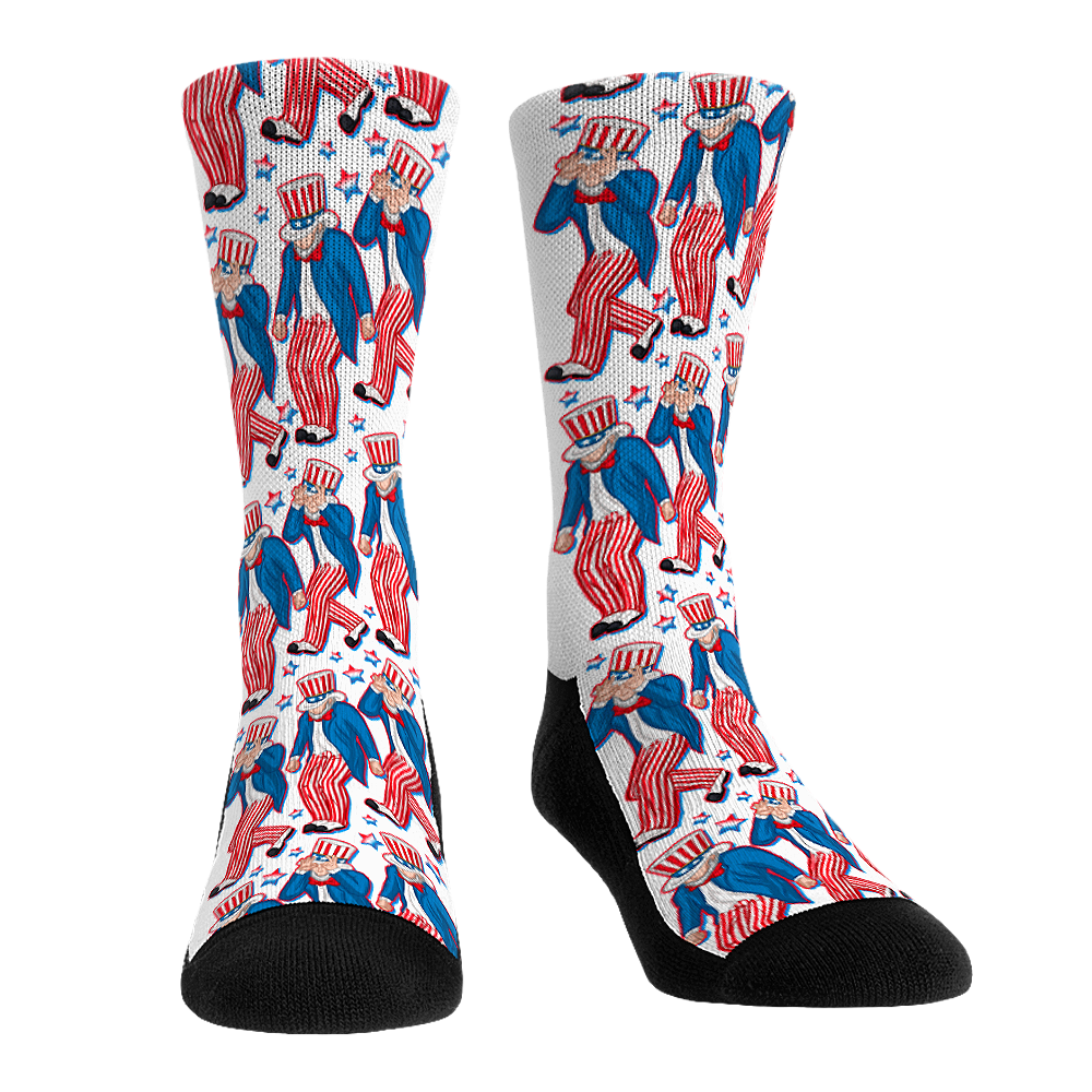Uncle Sam Griddy Crew Socks