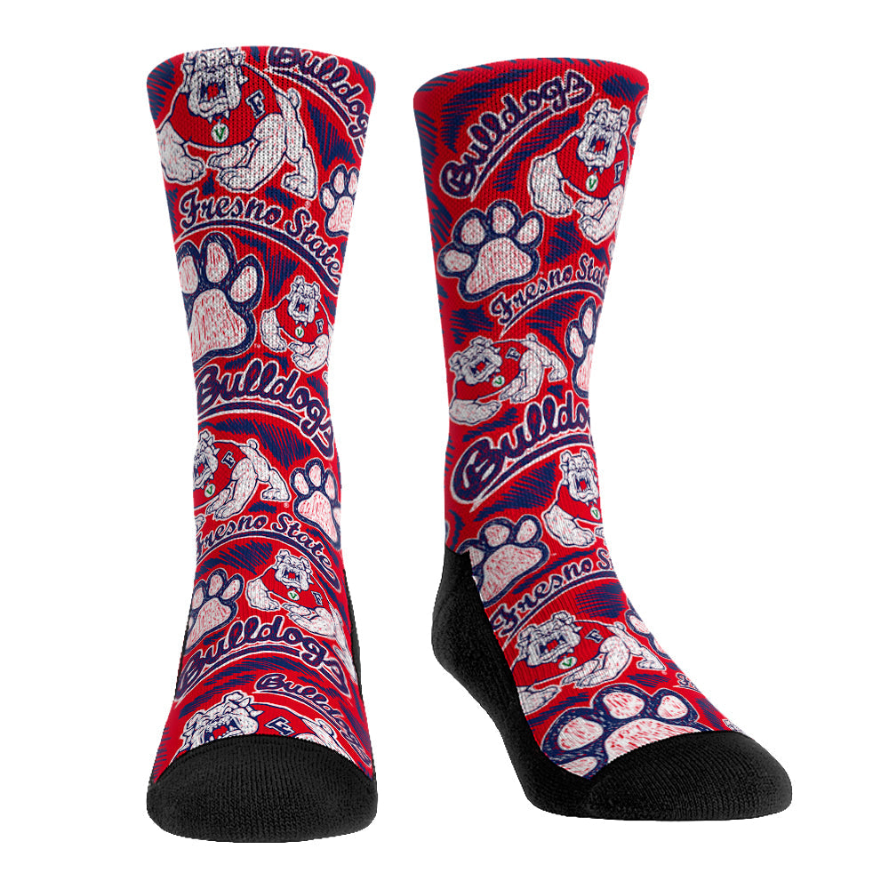Fresno State Bulldogs - Logo Sketch Crew Socks