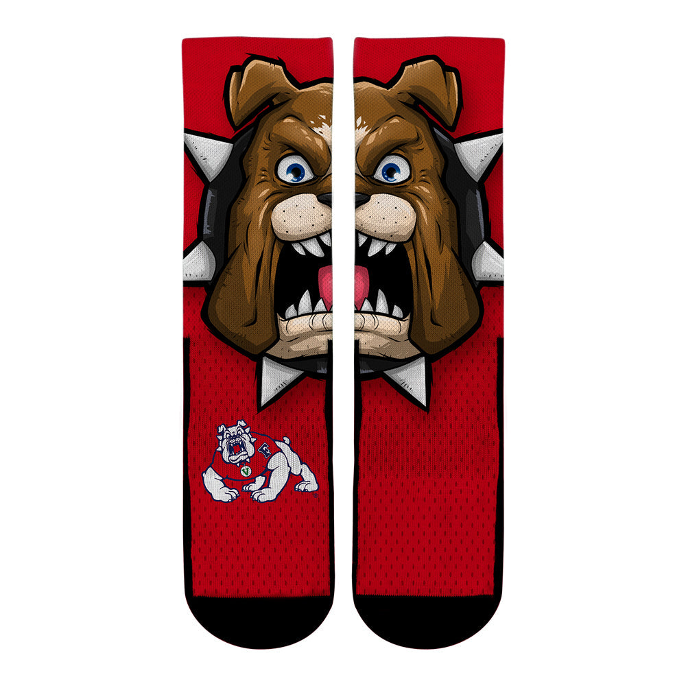 Fresno State Bulldogs - Mascot Crew Socks