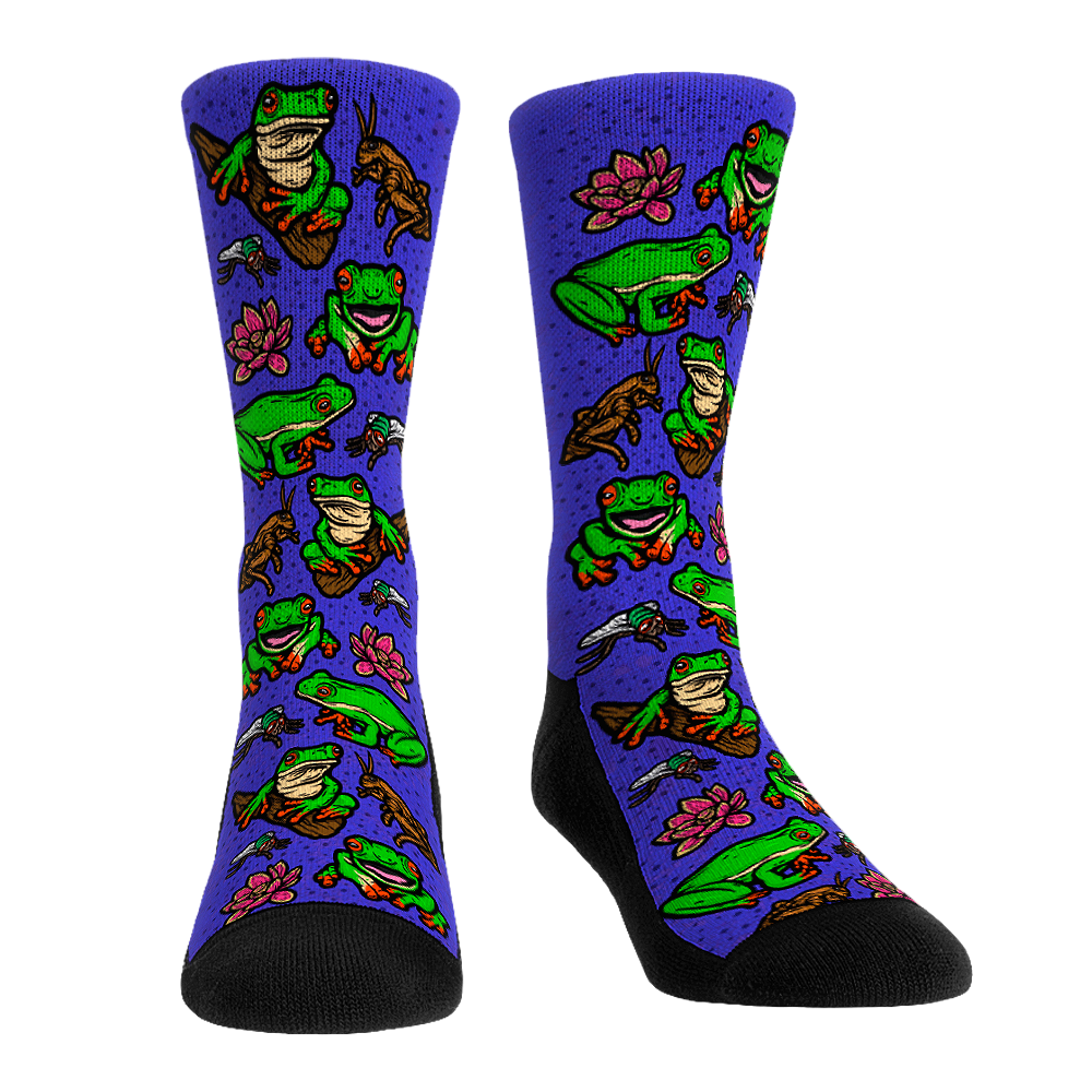 Frogs All-Over Crew Socks