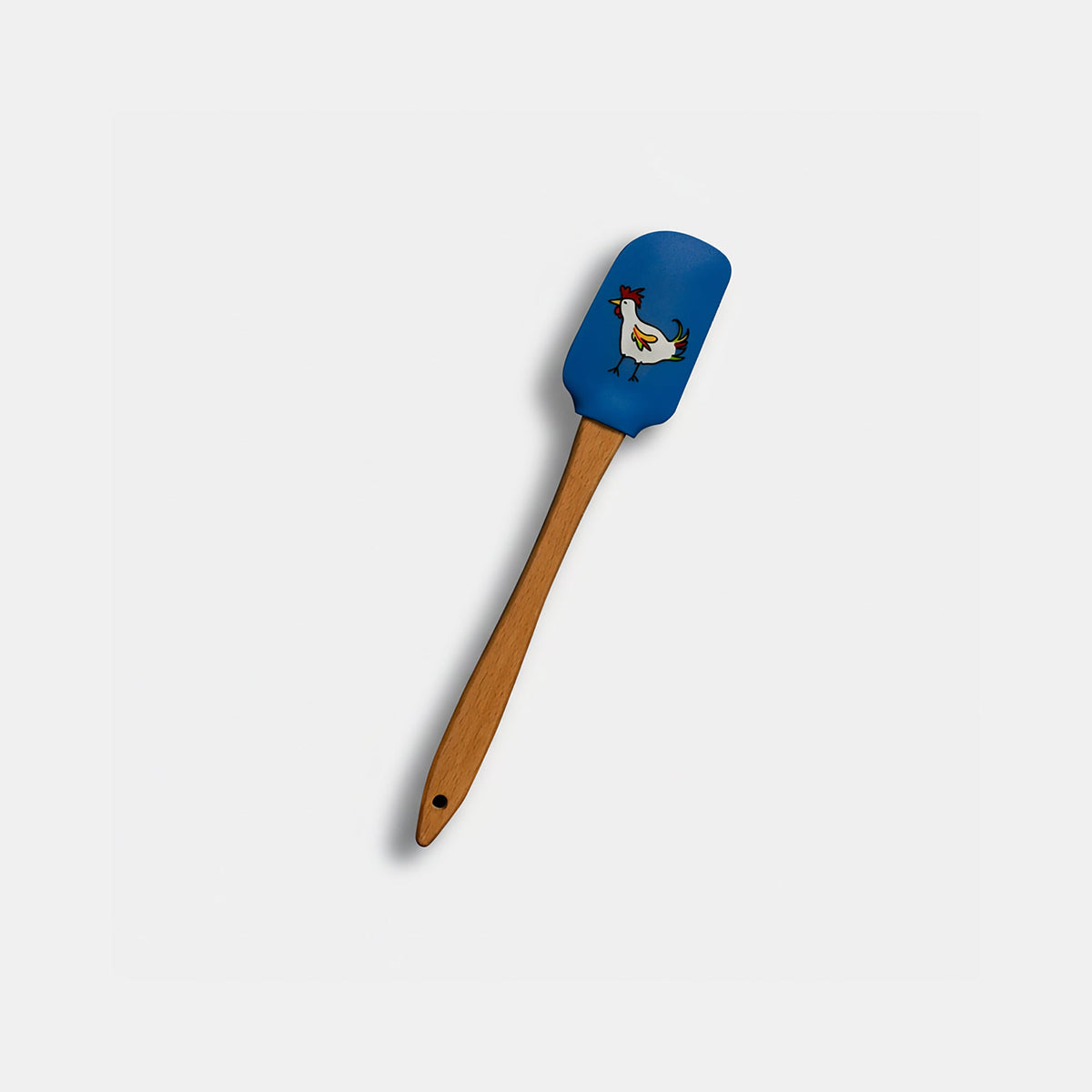 Genicook Rooster Silicone Spatula with Wood Handle