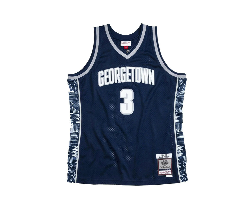 Mitchell & Ness Swingman Georgetown University 1995-96 Allen Iverson Men Jersey Navy/White/Grey
