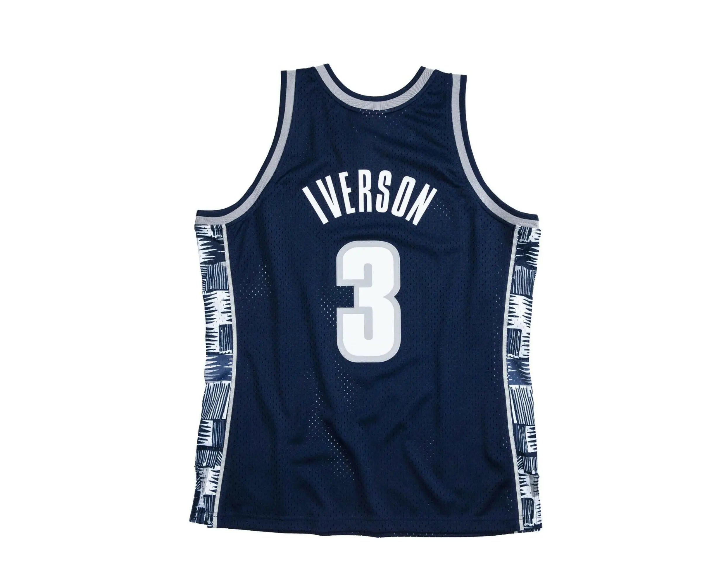 Mitchell & Ness Swingman Georgetown University 1995-96 Allen Iverson Men Jersey Navy/White/Grey