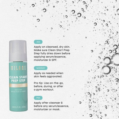 Milani Clean Start Prep Step Hypochlorous Acid Facial Mist 2.03 fl oz