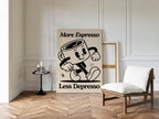 WONDERWALL ‘L’Atelier Fun Collection’ Caffeinated Cheer - Retro Coffee Art Print