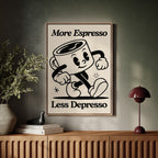 WONDERWALL ‘L’Atelier Fun Collection’ Caffeinated Cheer - Retro Coffee Art Print