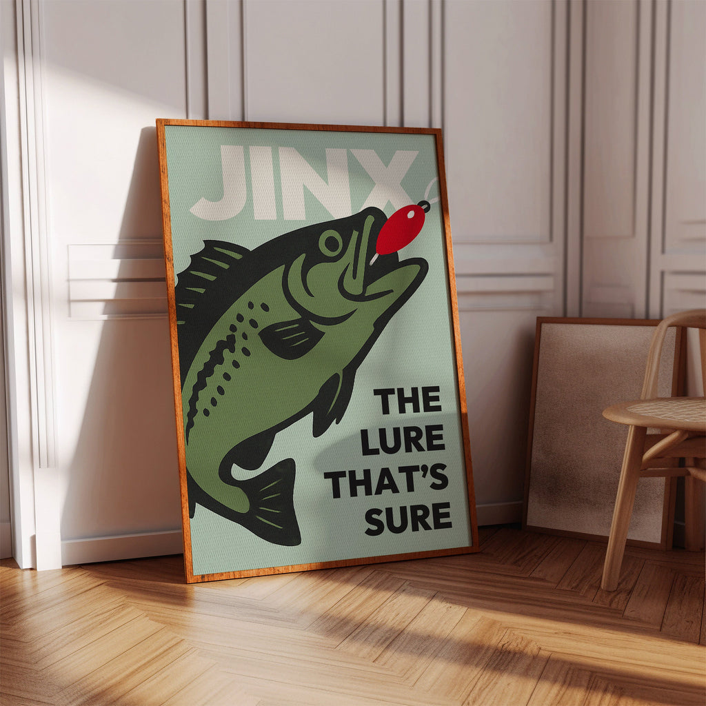 WONDERWALL 'L’Atelier Fun Collection' Baited Bliss - Retro Fishing Print