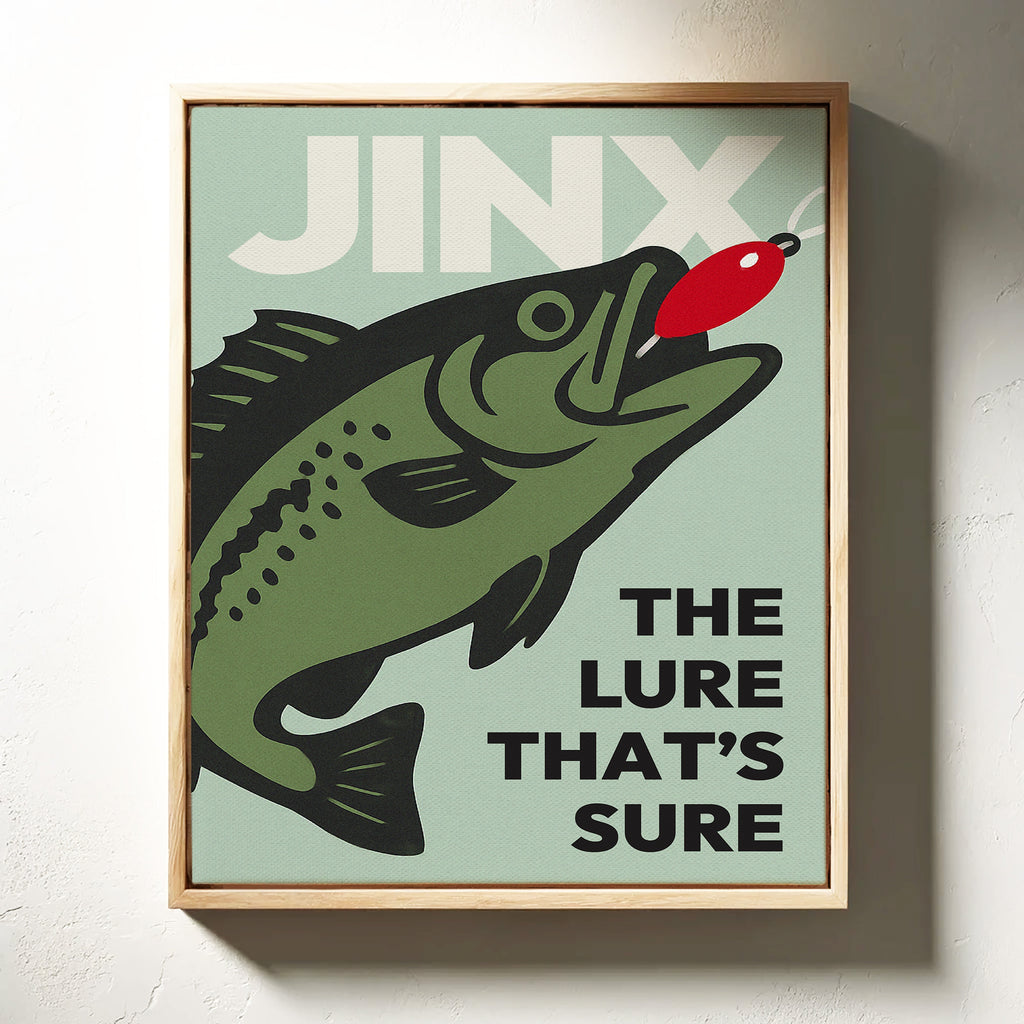WONDERWALL 'L’Atelier Fun Collection' Baited Bliss - Retro Fishing Print