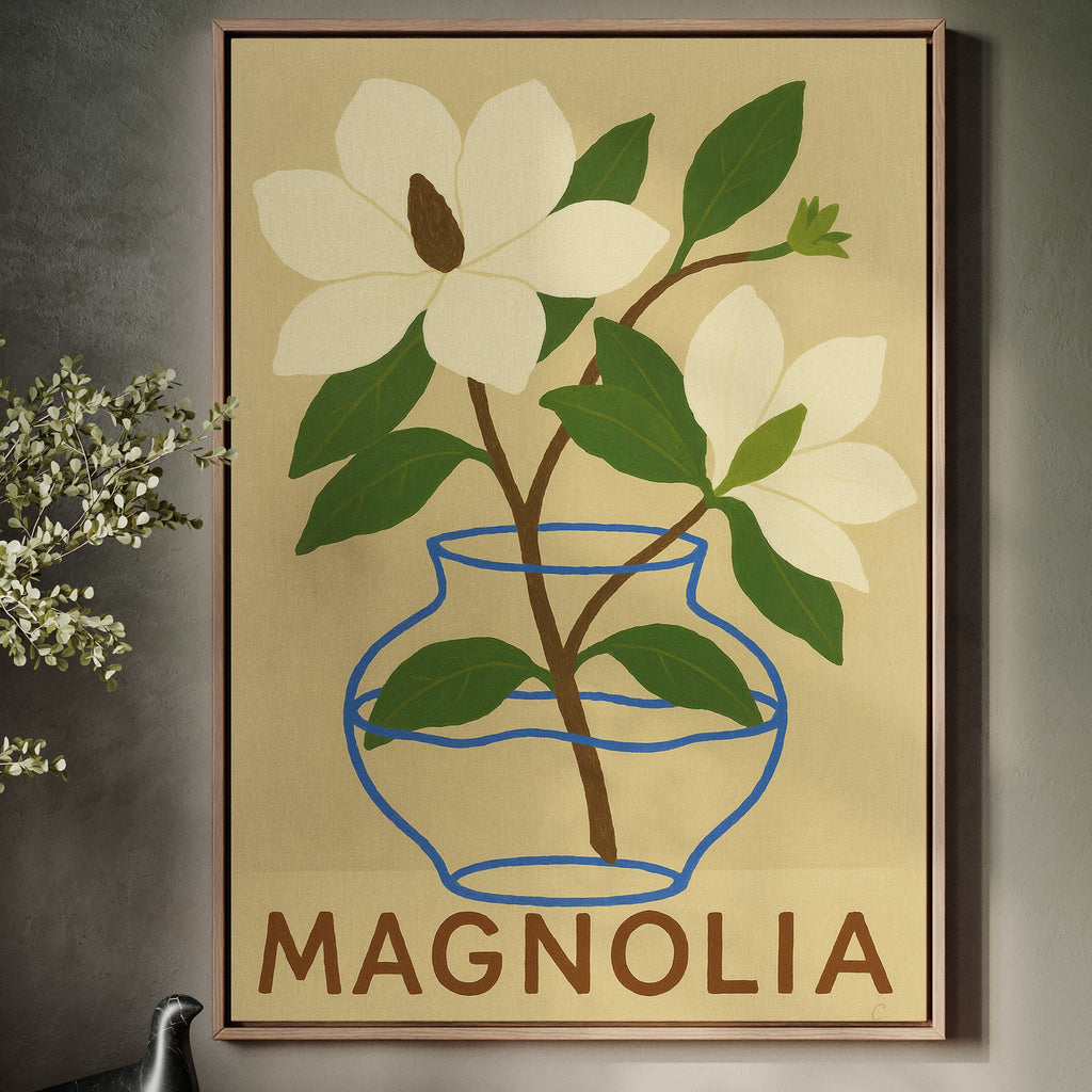 WONDERWALL ‘L’Atelier Fun Collection’ Elegant Magnolia Art Print for Home Decor