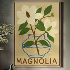 WONDERWALL ‘L’Atelier Fun Collection’ Elegant Magnolia Art Print for Home Decor