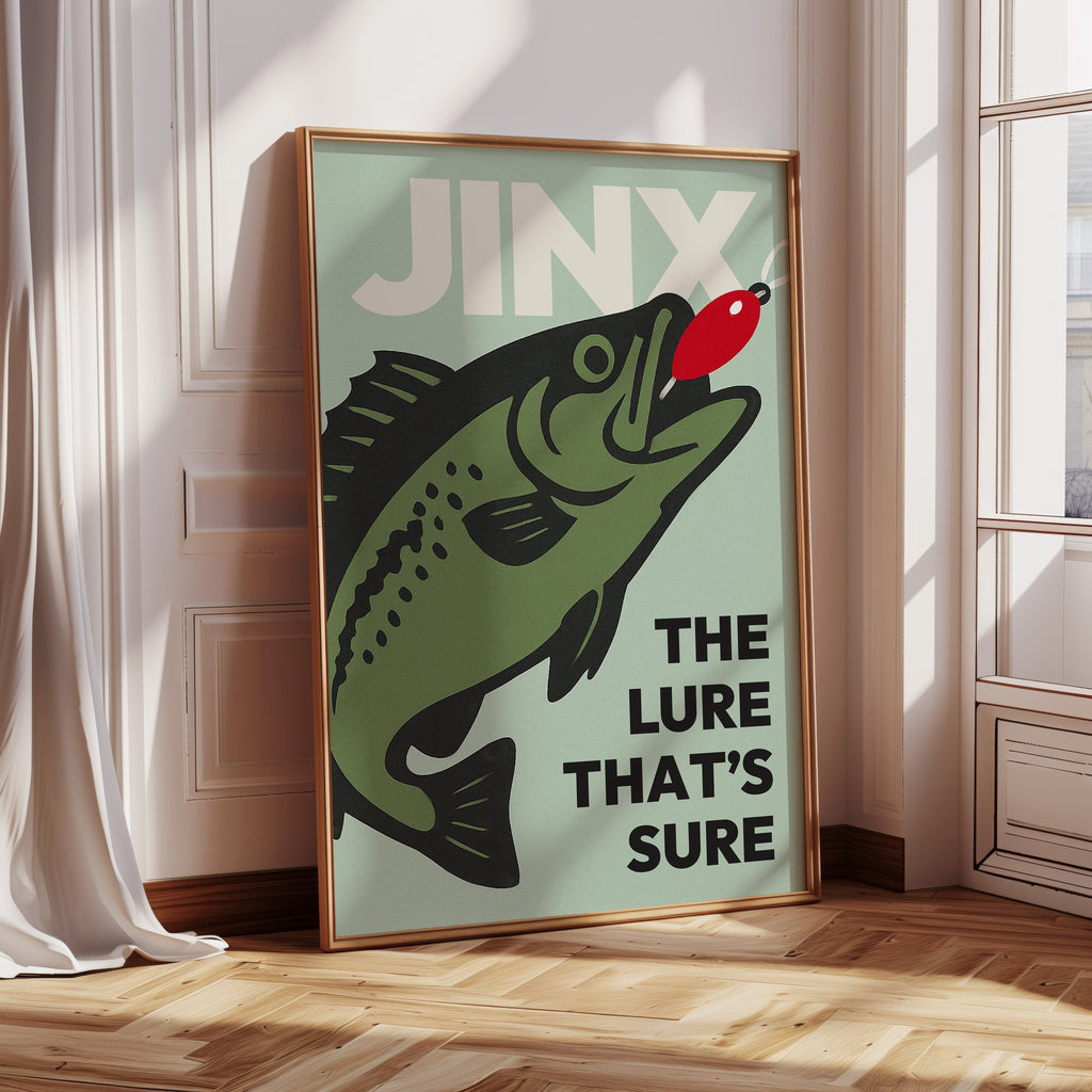WONDERWALL 'L’Atelier Fun Collection' Baited Bliss - Retro Fishing Print