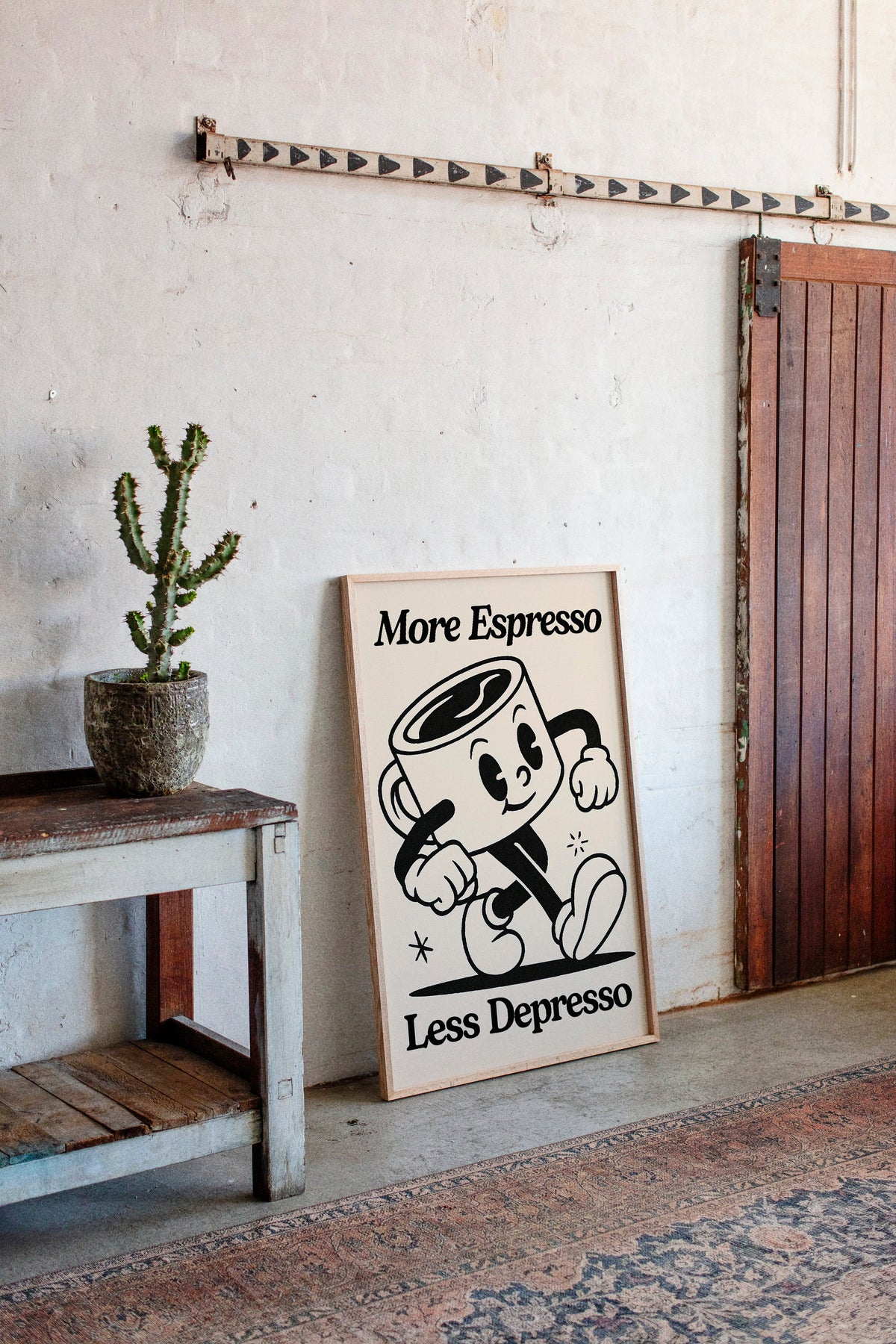 WONDERWALL ‘L’Atelier Fun Collection’ Caffeinated Cheer - Retro Coffee Art Print