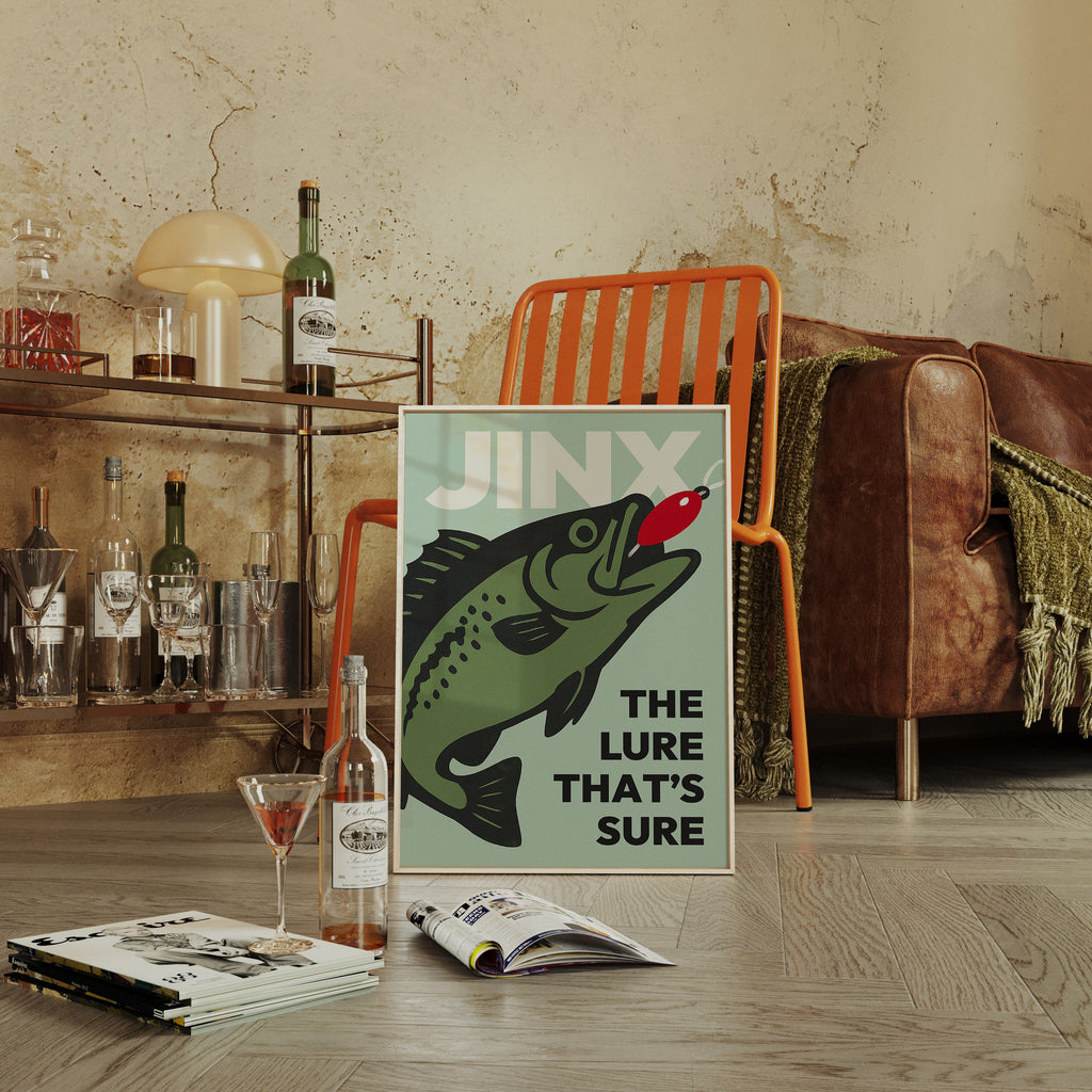 WONDERWALL 'L’Atelier Fun Collection' Baited Bliss - Retro Fishing Print