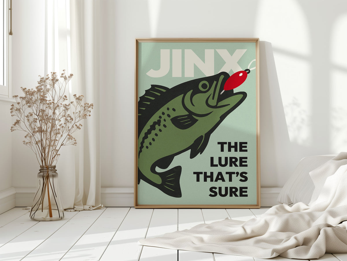 WONDERWALL 'L’Atelier Fun Collection' Baited Bliss - Retro Fishing Print