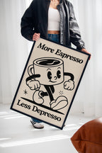 WONDERWALL ‘L’Atelier Fun Collection’ Caffeinated Cheer - Retro Coffee Art Print
