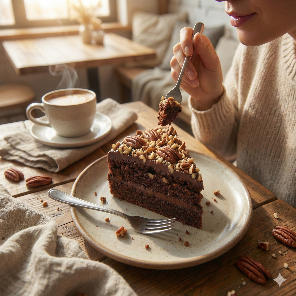 Andy Anand Caramel Pecan Cake, 9 - Inch, 2.8 lb – Hand - Baked, Toasted Pecans, Caramel Drizzle, No Preservatives, Birthday & Holiday Gift