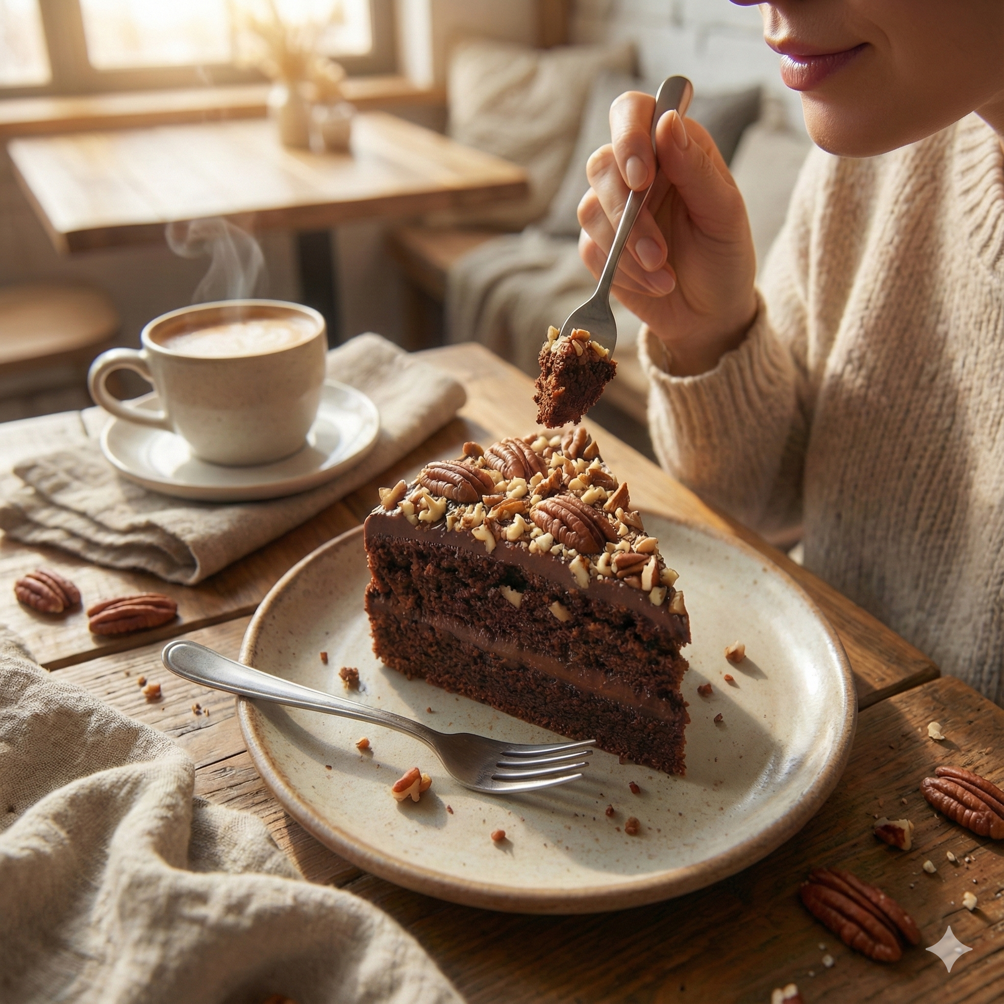 Andy Anand Caramel Pecan Cake, 9 - Inch, 2.8 lb – Hand - Baked, Toasted Pecans, Caramel Drizzle, No Preservatives, Birthday & Holiday Gift