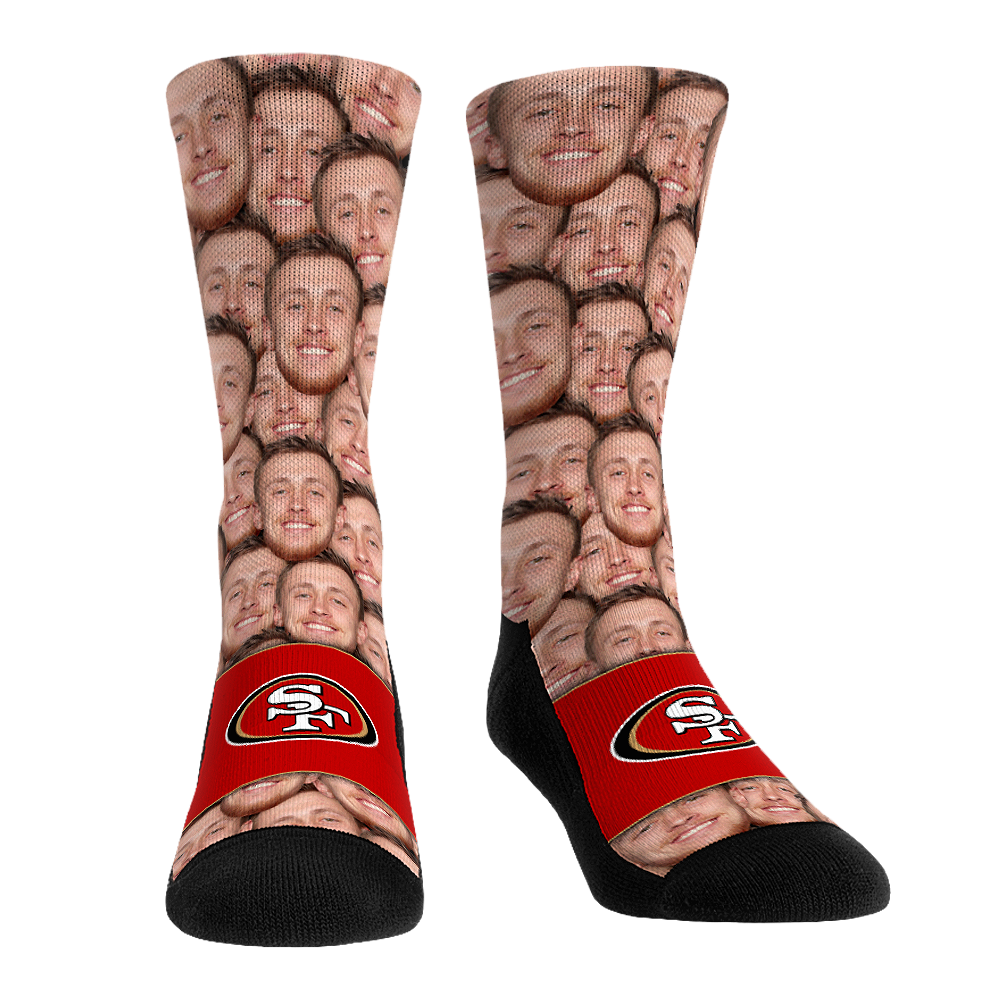 George Kittle - San Francisco 49ers - Face Repeat Crew Socks
