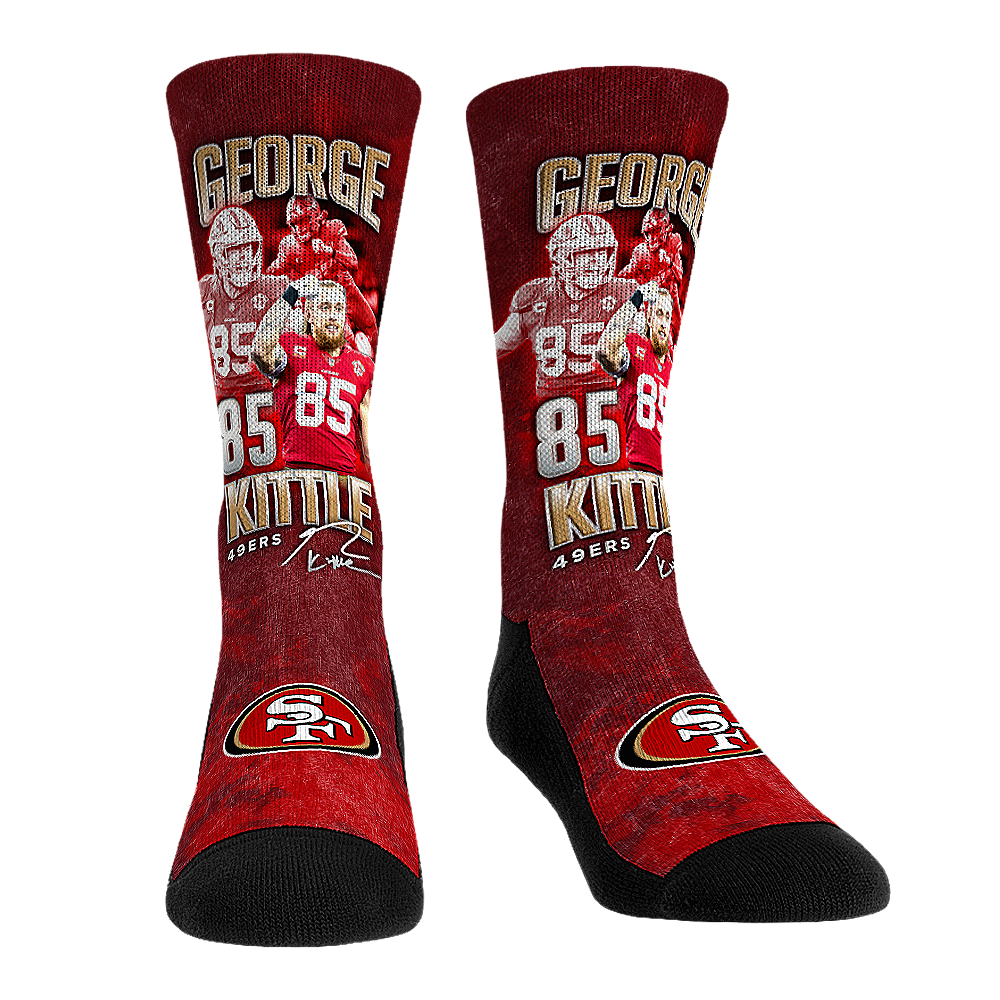 George Kittle - San Francisco 49ers - Retro Photo Crew Socks