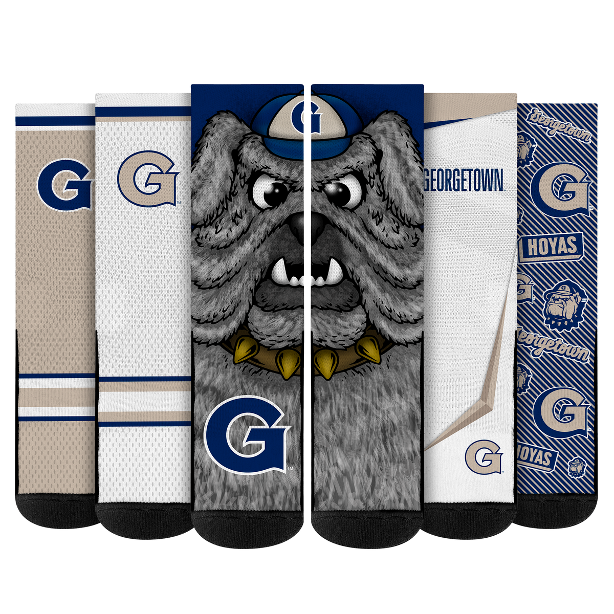 Georgetown Hoyas - Super Fan Crew Socks 5-Pack