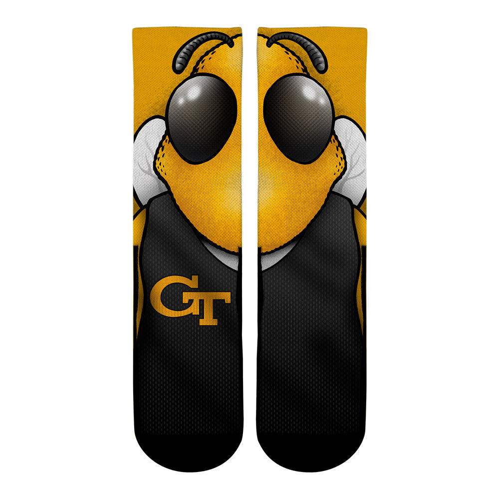 Georgia Tech Yellow Jackets - Buzz Mascot Crew Socks