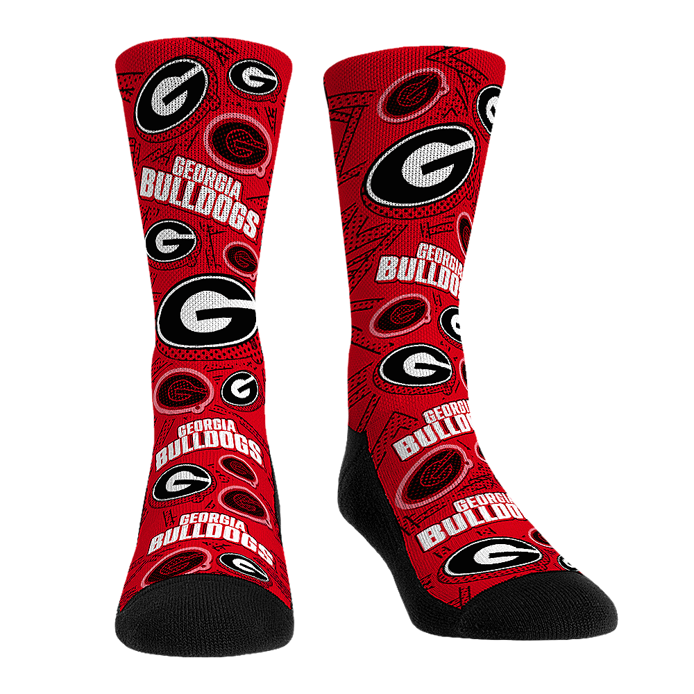 Georgia Bulldogs - Microdot All-Over Crew Socks