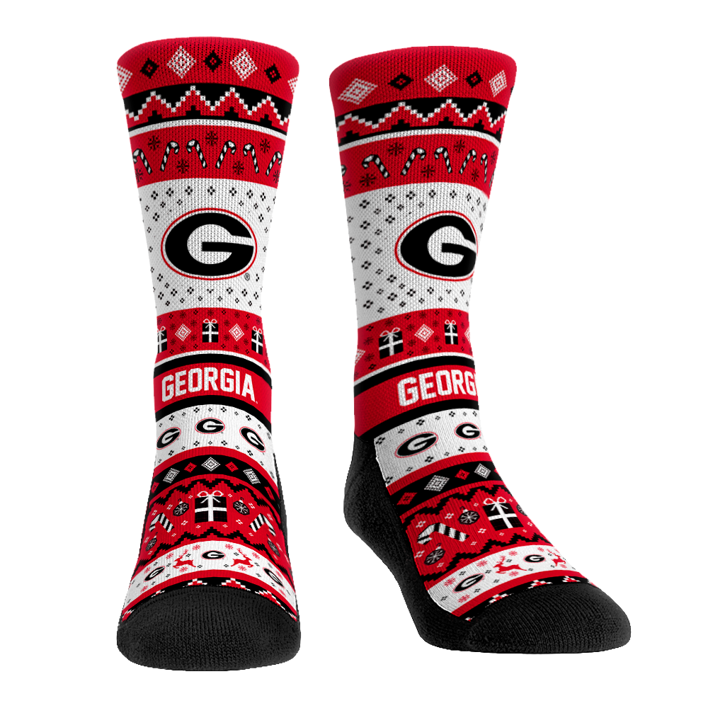 Georgia Bulldogs - Tacky Sweater Crew Socks