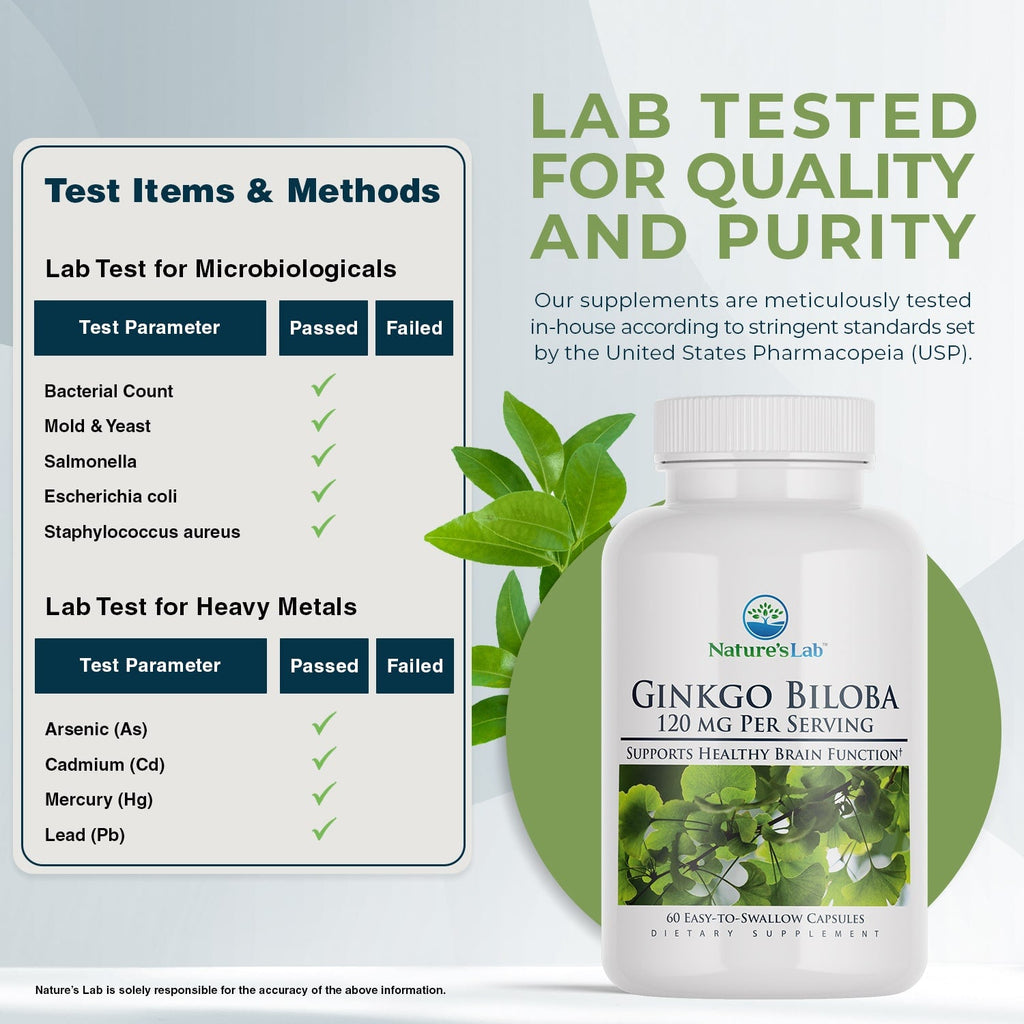Ginkgo Biloba 120 mg - 60 Capsules