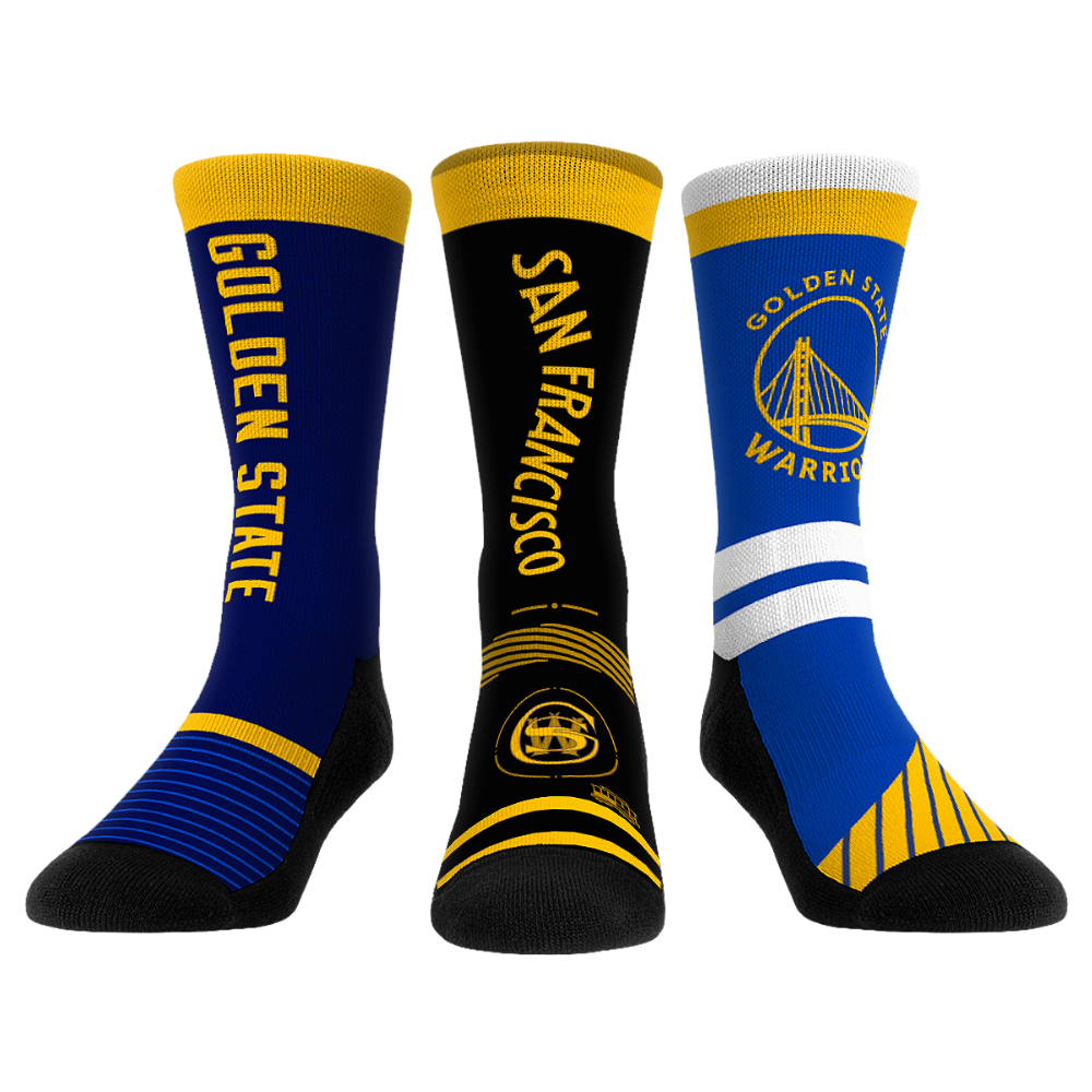 Golden State Warriors - Ultimate Jersey - 3-Pack Crew Socks