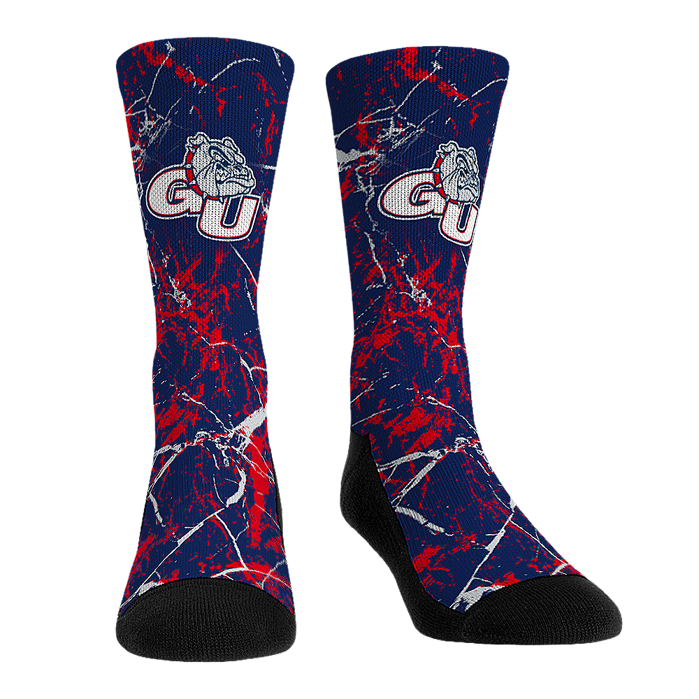 Gonzaga Bulldogs - Cracked Marble Crew Socks