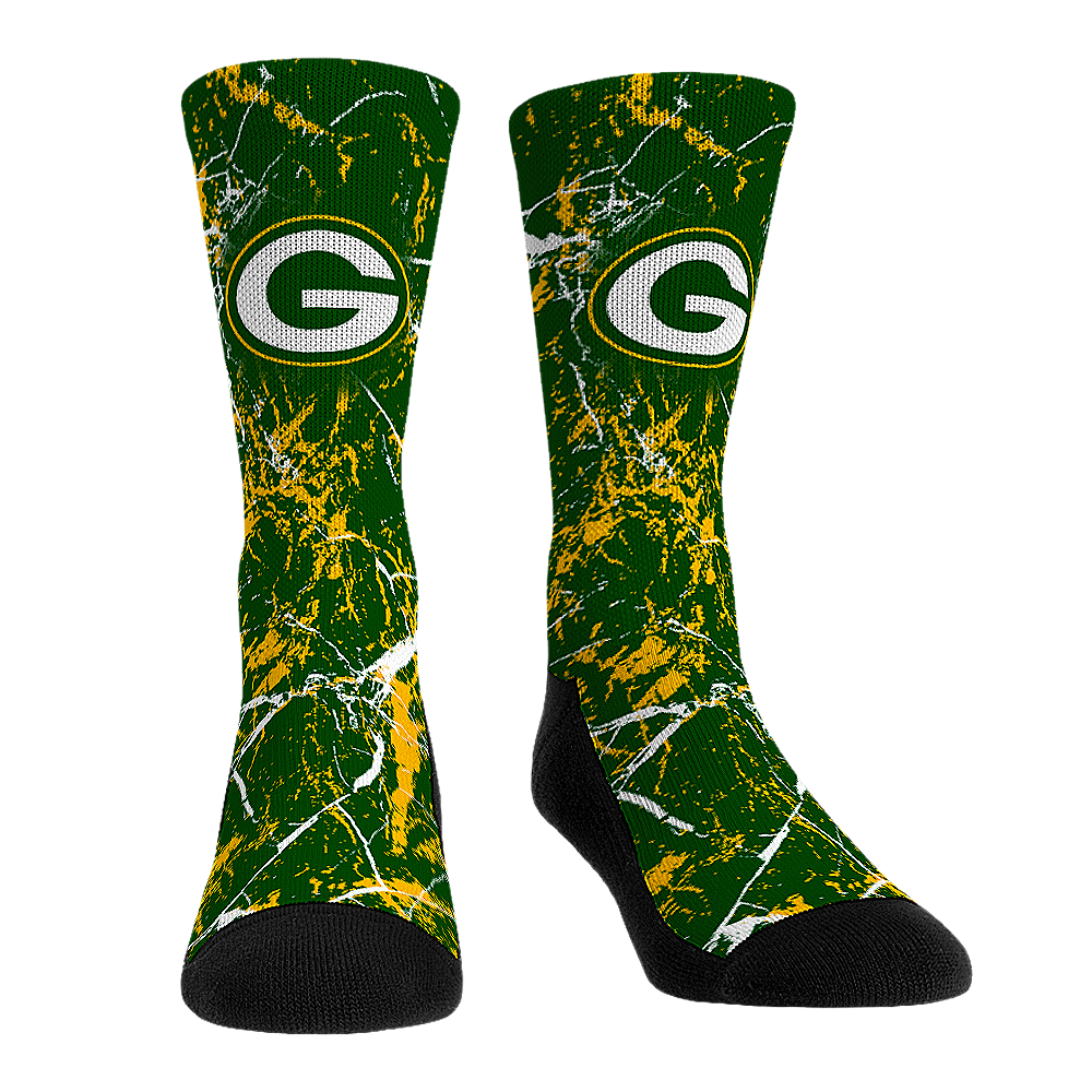 Green Bay Packers - Cracked Marble Crew Socks