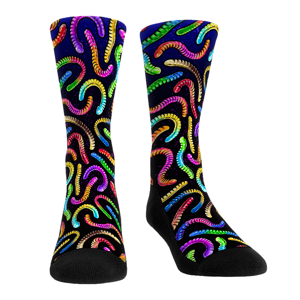 Gummy Worms All-Over Crew Socks