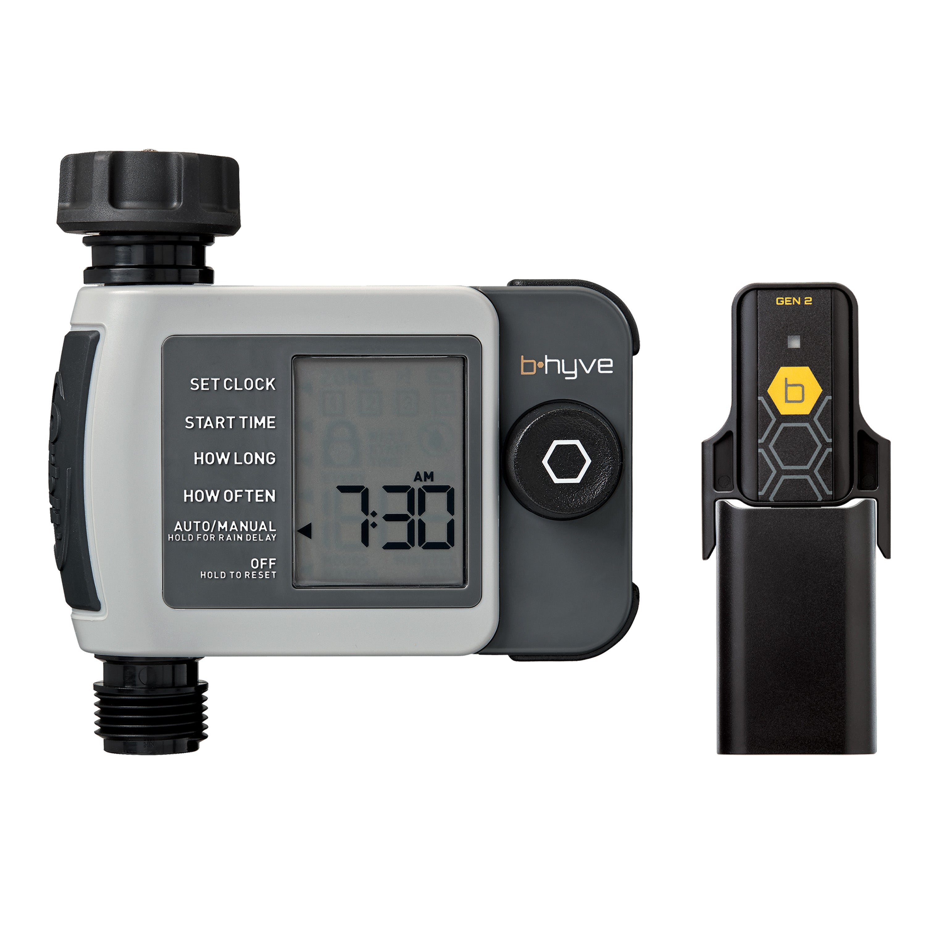 B - hyve XD Bluetooth 1 - Outlet Hose Faucet Timer w/Hub | 24516